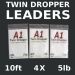A1 Fly Leaders 3pack - 10ft 5lb TAPERED Twin Dropper